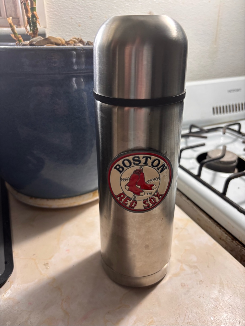 MLB Boston Red Sox Silver Stainless Steel Thermos